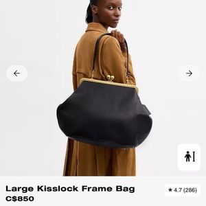 Black Kisslock Frame Bag